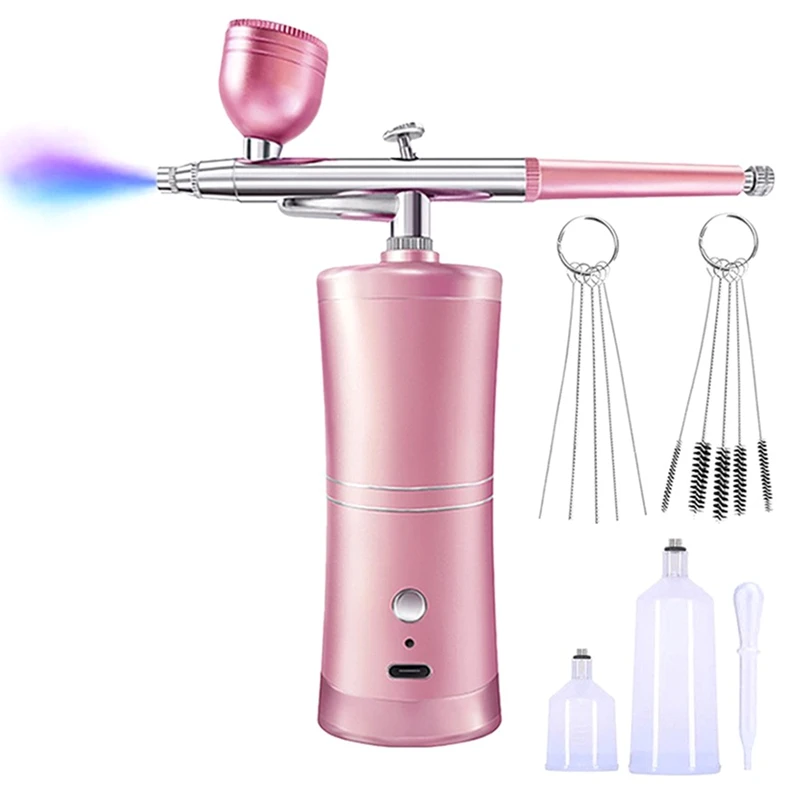 

Rechargeable Air Brush Compressor Kit Air Brush Sprayer Tool Water Oxygen Deep Hydrating Machine For Nail Art Tattoo