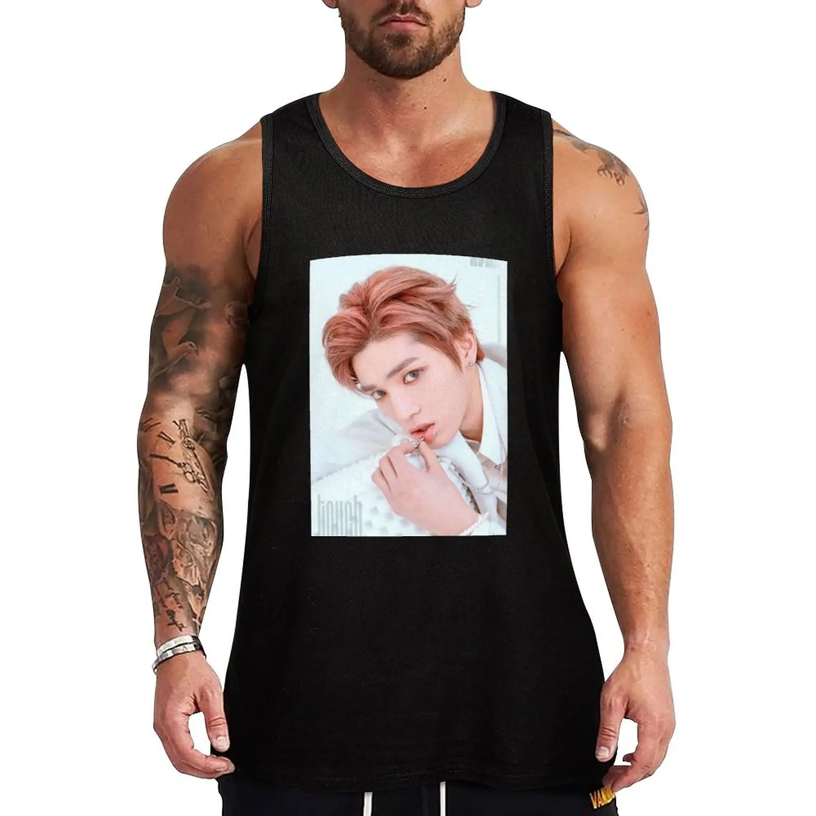 NCT 127 TOUCH Taeyong Tank Top Muscle fit Male vest Men's gym articles Gym clothes