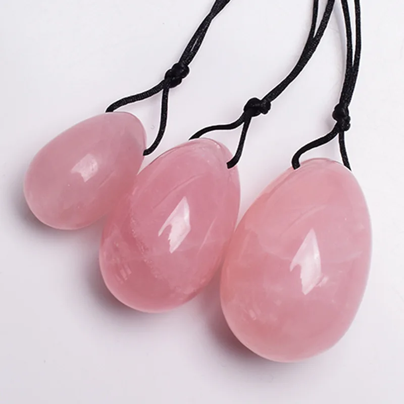 

3PC Jade Stone Yoni Egg Set Natural Rose Quartz Vaginal Massage Eggs Ball Repair Vaginal Tightening Kegel Muscle Exercise Care