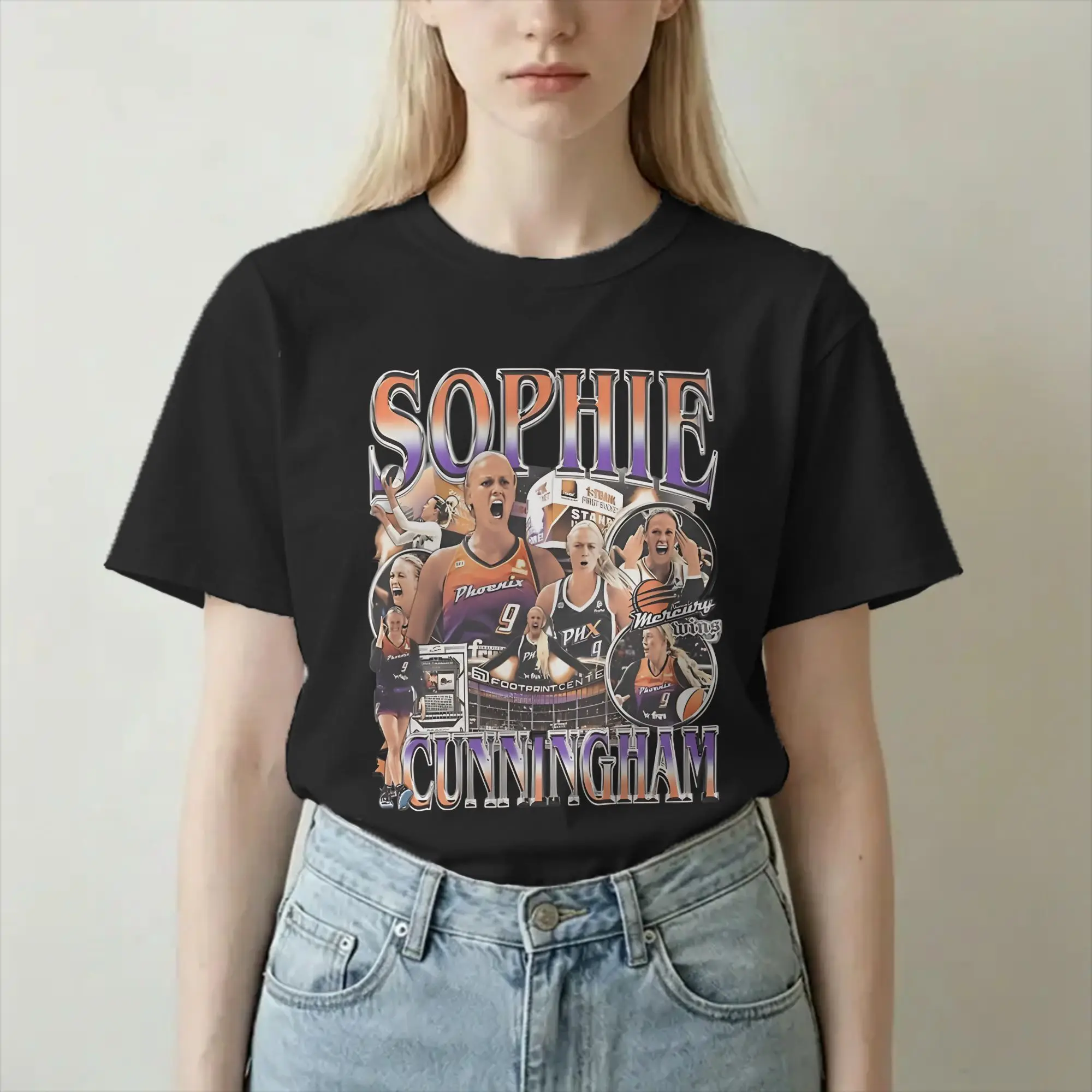 Men Women's Sophie Cunningham Meme T Shirt  Cotton Clothes Novelty Short Sleeve Crewneck Tee Shirt 4XL 5XL T-Shirt