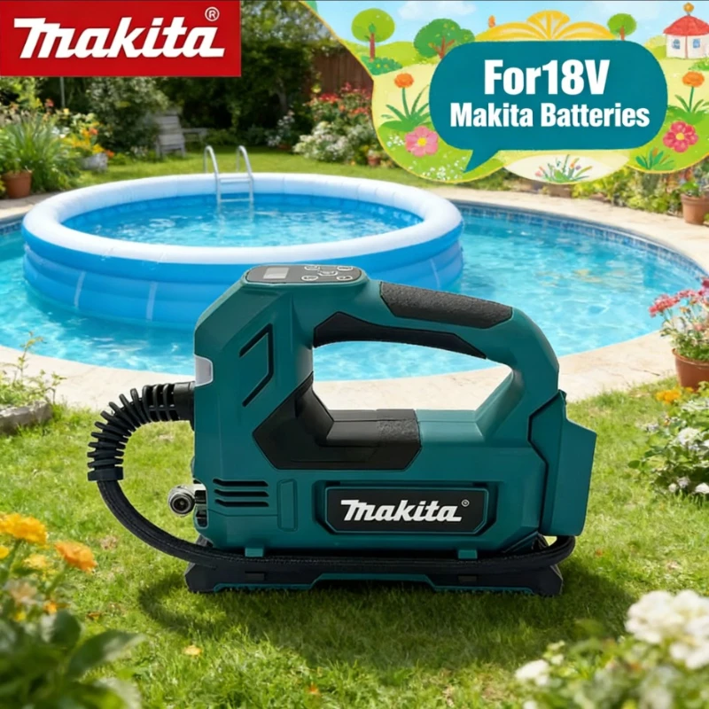 

Makita brushless Cordless air Pump Air Inflator: Portable Tyre Pump with Digital Display for Cars & Motorcycles Tool