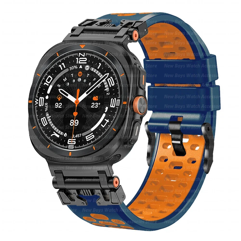 Роскошный резиновый ремешок-петля для Samsung Galaxy Ultra, мужской спортивный резиновый ремешок для SAMSUNG GALAXY ULTRA 47 мм, ремешок для часов, браслет-ремень