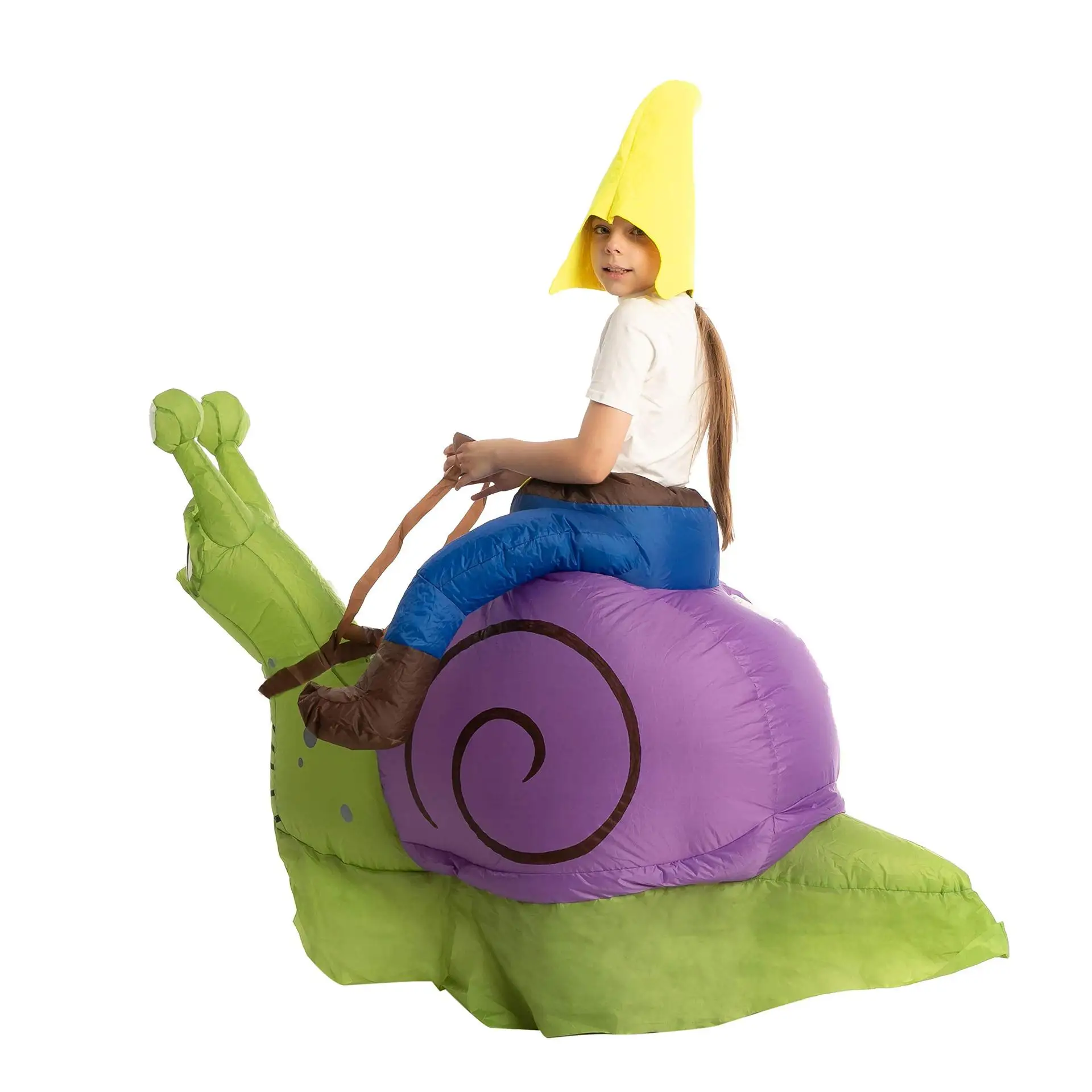 Halloween Funny Inflatable Ride Snail Costume Animal Cosplay Suit Suitable For Adult And Child Carnival Party Air Blow-up Suits