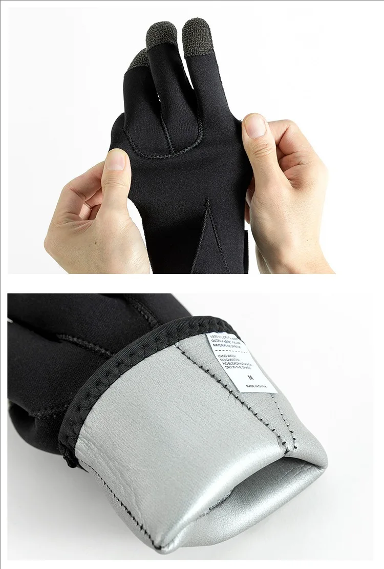 3/5mm Verdicken Kevlar Tauchen Handschuhe Kratzfest Fisch Jagd Warme Handschuhe Deep Dive Unterwasser Speerfischen Skifahren Handschuhe – Detail 18