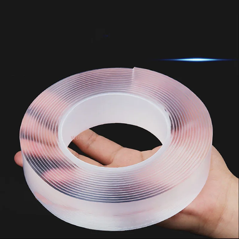 Transparent Double Sided Nano Tape Reusable Metal Plastic fixed Super Glue traceless tape Width 20mm/30mm/50mm