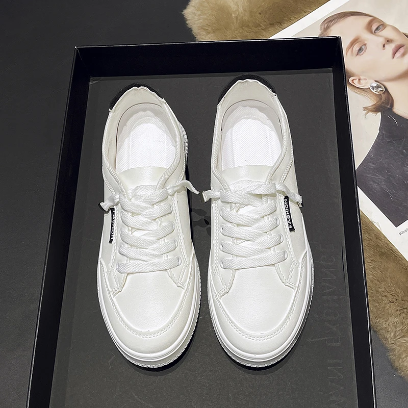 2025 الربيع والخريف جديد المرأة موضة أحذية مفلكنة غير رسمية مريحة باطن مسطح بلون المضادة للانزلاق أحذية نسائية #2