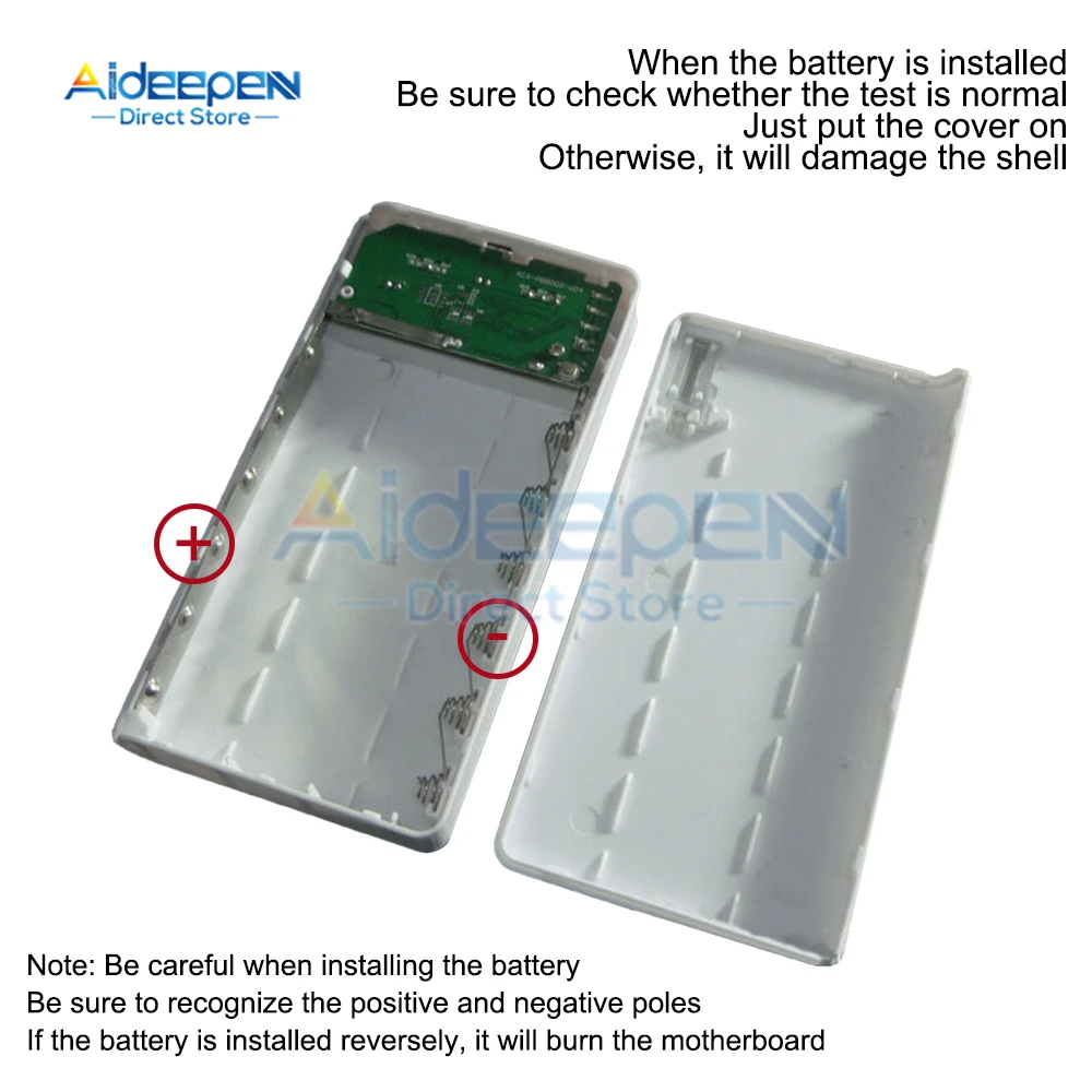 5V 1A 2A 4/6 slot 18650 custodia per batteria custodia per caricabatterie per banca di alimentazione fai da te custodia di ricarica per batterie