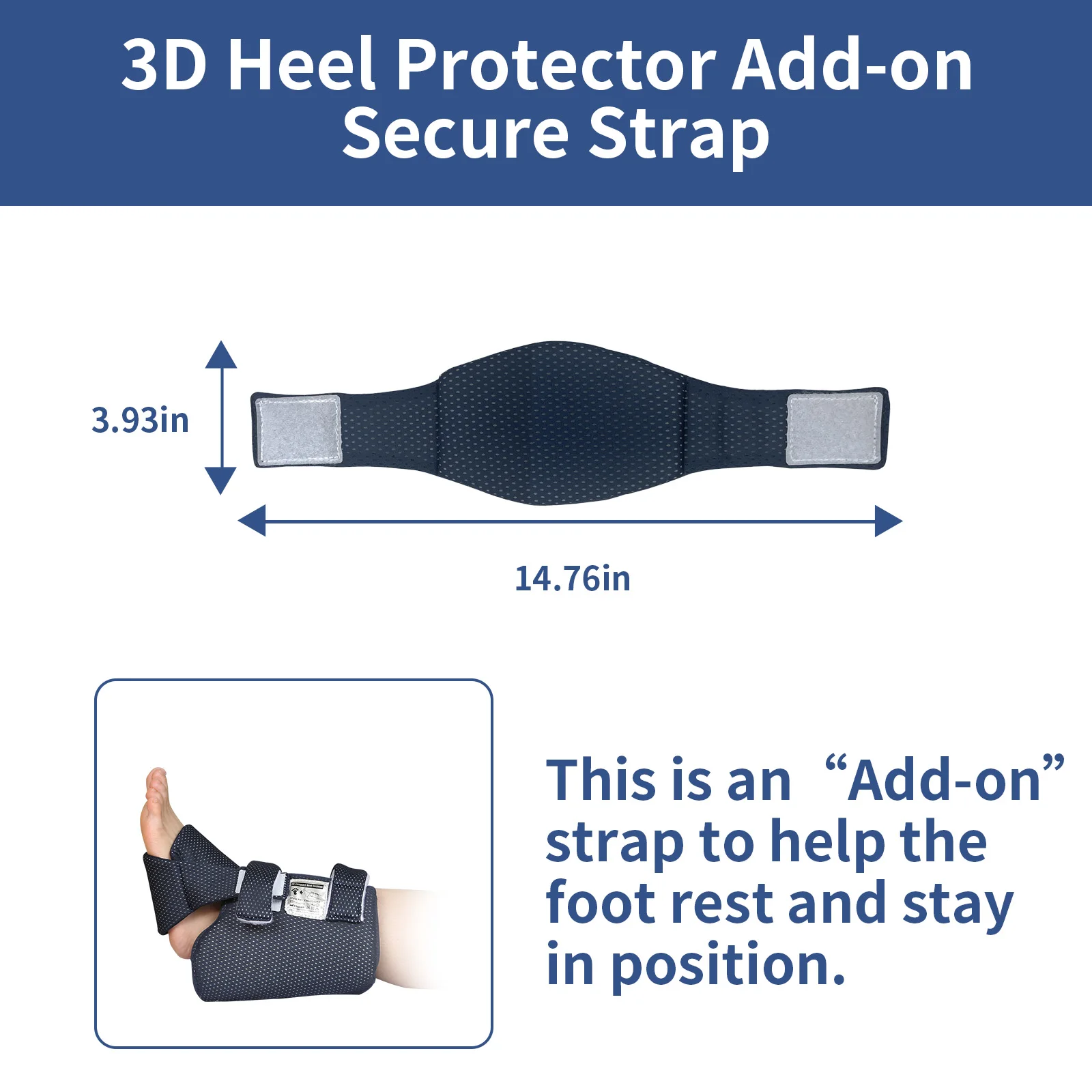 Ehucon Pressure Relief Ankle Elevation pillow Heel Protection Foot Wedge Protector for Bedridden Heel Pain Patients Pack of 1pc