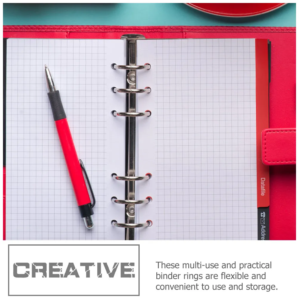 20Pcs Multi-Function Loose Leaf Binder Rings Metal Key Rings Notebook Book Clips Craft Ring Clips Metal O Ring