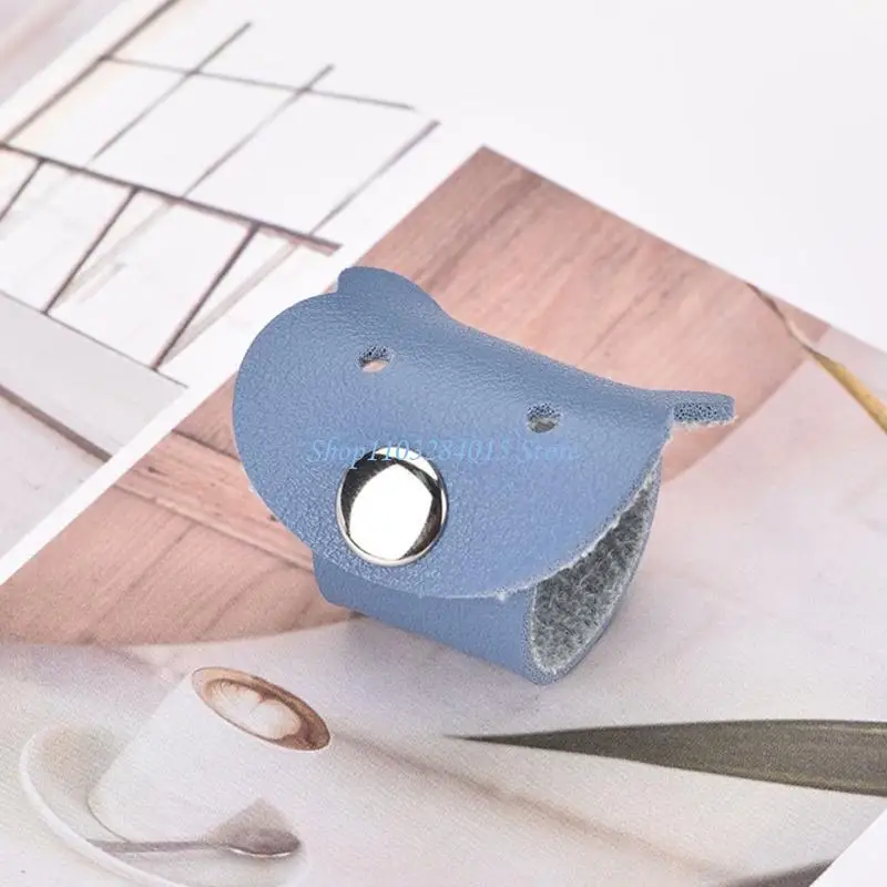 R6FF Lovely Bear Shaped PU Cord Winder Tangling Prevention Travel Cable Buckle Organiser Available In Various Color Option