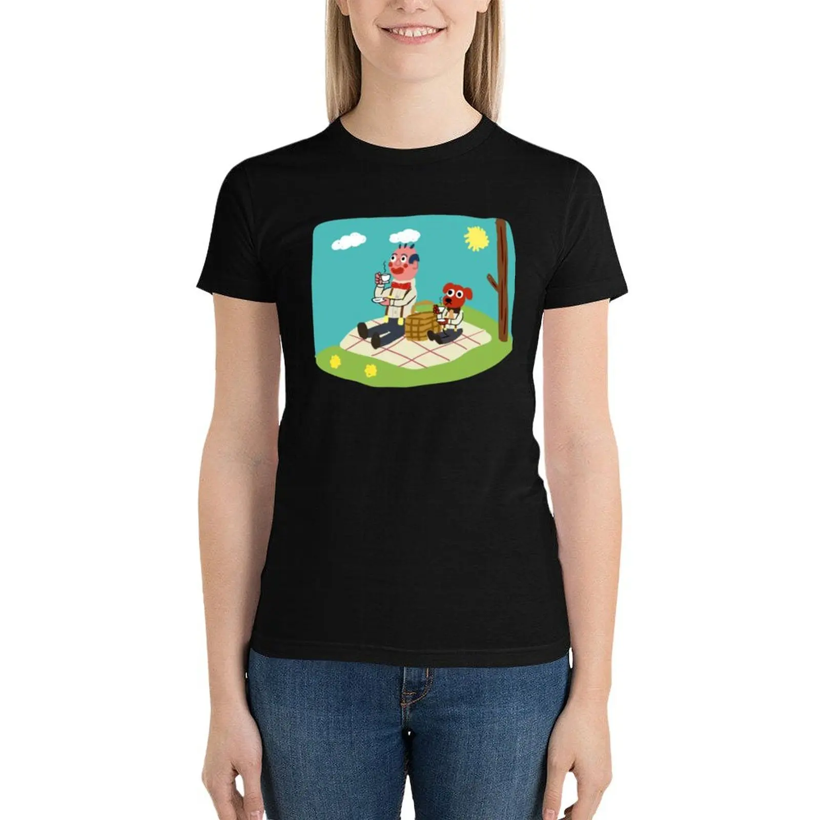 grolton and hovris dont hug me im scared theory T-Shirt vintage clothes female cute tops t-shirts for Women loose fit