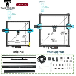 DIY Desktop Laser Engraving Aluminum Profile Frame 600x600mm Engraver Upgrade Kit For TTS-25 TTS-55 TTS-10 CNC Parts