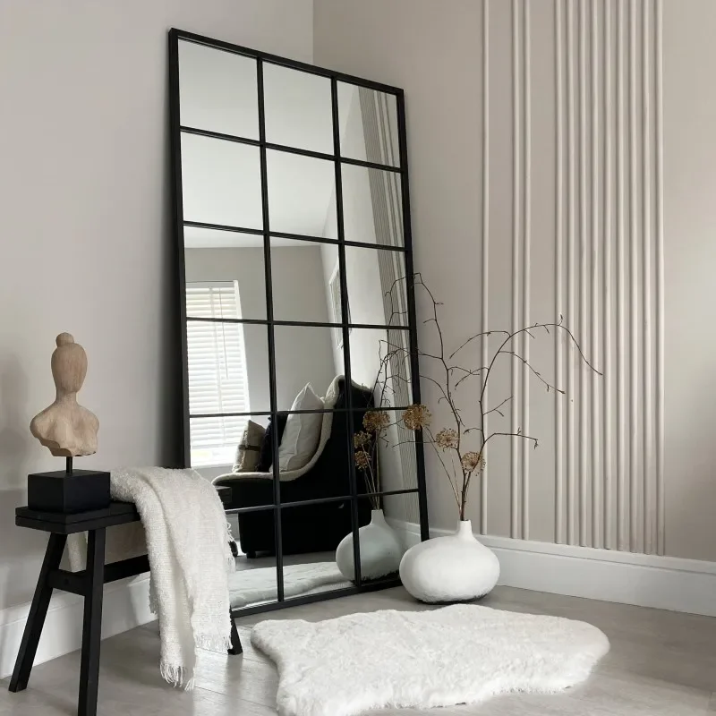Designer Frame Wall Mirrors Floor Elegant Minimalist Make Up Full Length Glass House Espejo Cuerpo Entero Decoration