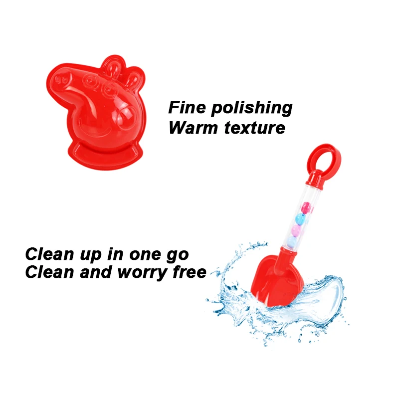 Świnka Peppa Zestaw plażowy Emulacja Wiadro Łopata Sito Podlewanie Puszki Domek do zabawy George Zabawki Plaża Narzędzie do piasku Prezenty dla dzieci