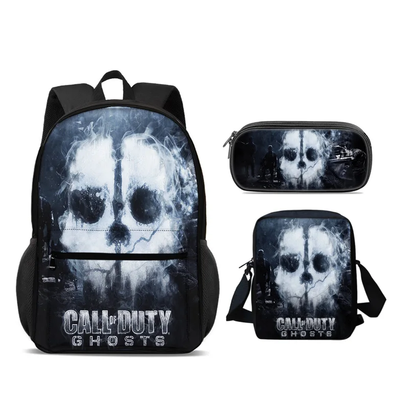 

Call of Duty backpack, pencil case, shoulder bag, 3Pcs Set print, best school outdoor travel companion for students