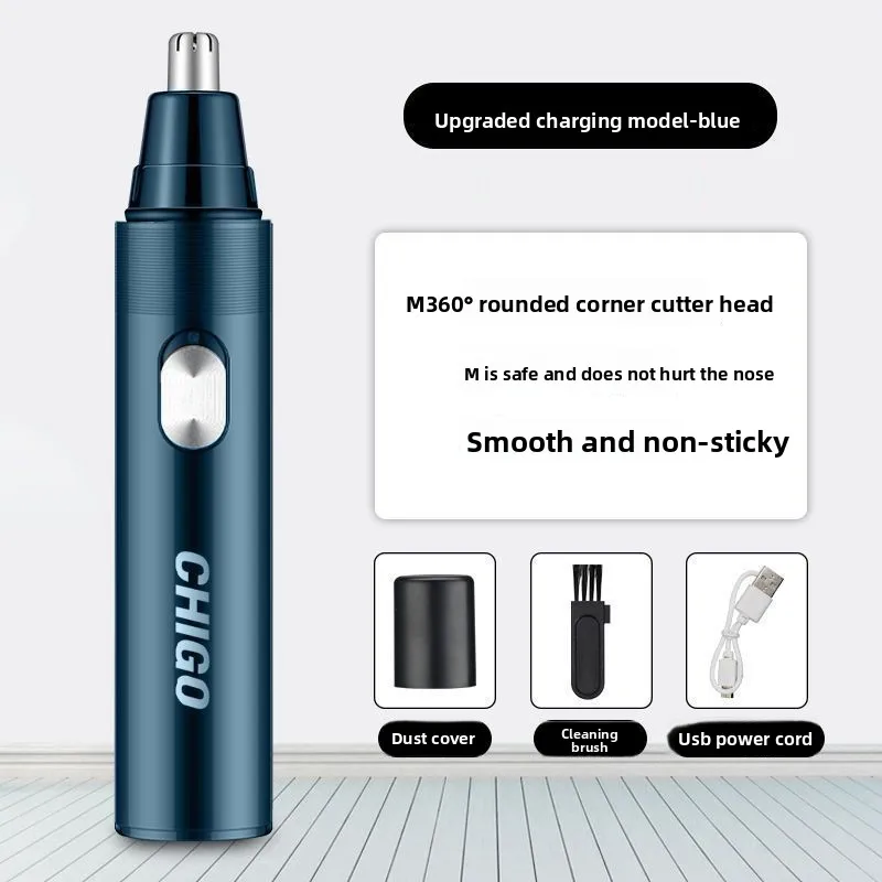Type-C Recharge Electric Nasal Hair Trimmer Low Noise Detachable Cutter Head Outdoor Travel Portable Hair Remover