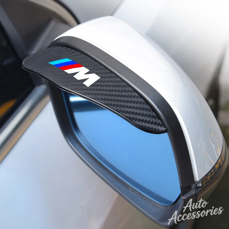 Car Rear View Mirror Rain Eyebrow Stickers Carbon Fiber Accessories For BMW M Sport M2 M3 M4 M5 M6 E46 E90 E60 E39 E36 F20 X3 X6 - view 3