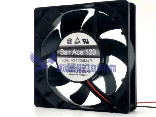 

SANYO DENKI 109P0424H302 DC 24V 0.095A 40x40x28mm 3-Wire Server Cooling Fan