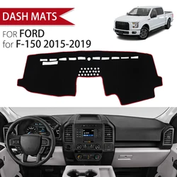 For Ford F-150  2015-2019 Car Dashboard Cover Avoid Light Pad Instrument Platform Cover Mat Carpet Accessories