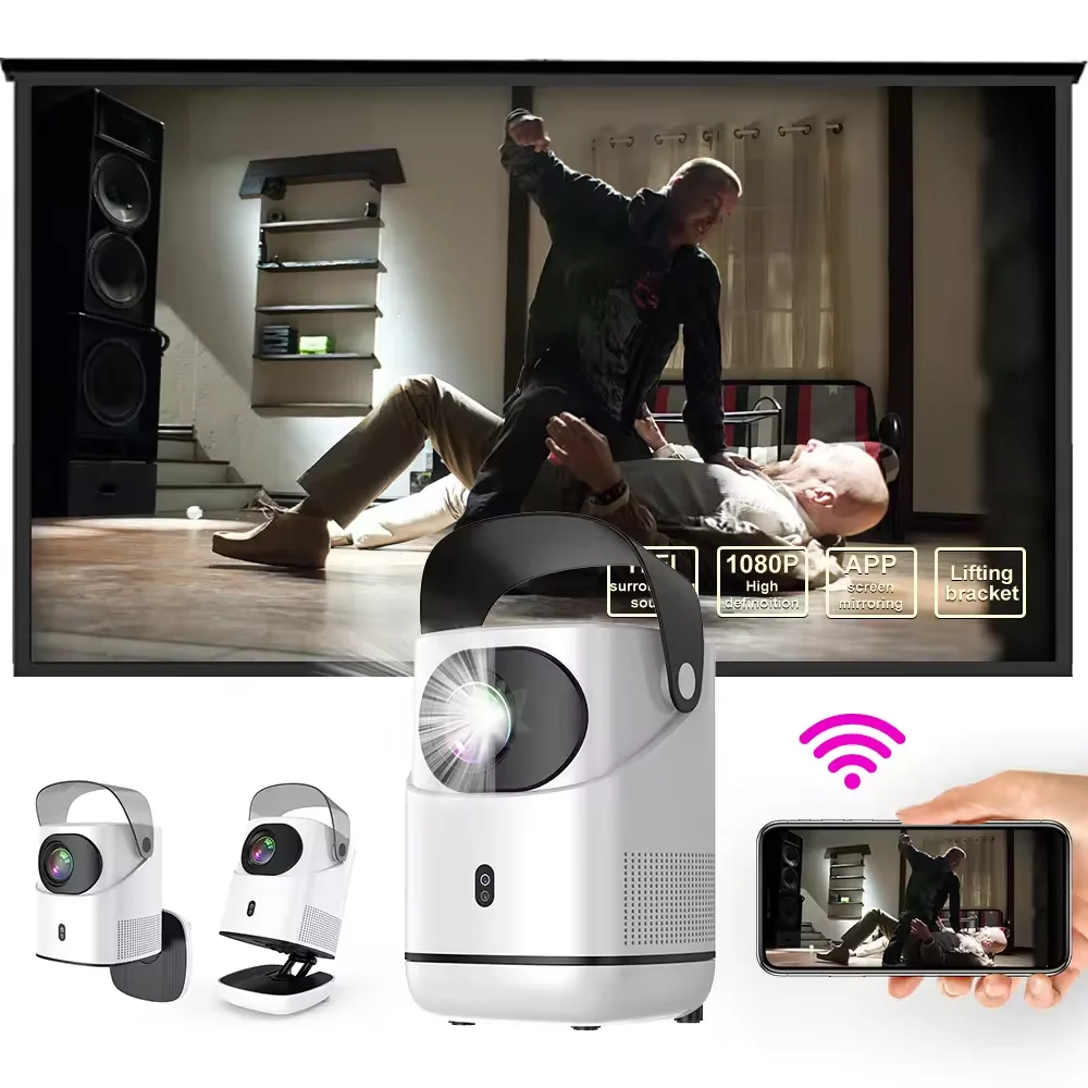 

ATB TZ-2 Wall-mounted Projector 4K Android 11 Dual Wifi6 260 ANSI BT5.01920*1080P Home Cinema Outdoor portable Projetor