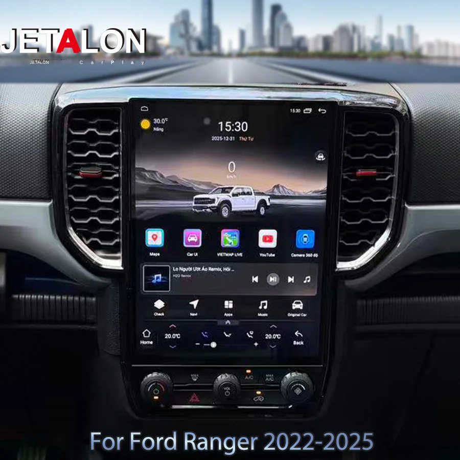 

12.1" Screen Dual System Multimedia Video Player For Ford Ranger 2022-2025 Car Radio Stereo GPS Navigation Android Carplay WIFI