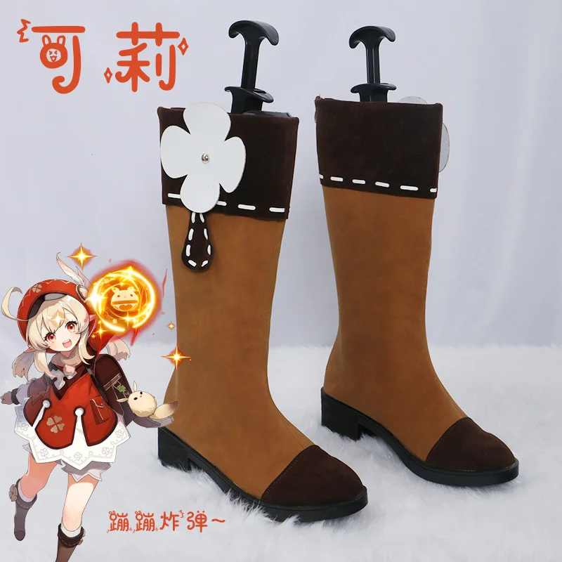 

Klee Косплей Костюм Обувь Сапоги Genshin Impact Обувь для косплея Хэллоуин Карнавал Комикс для женщин Comic Con