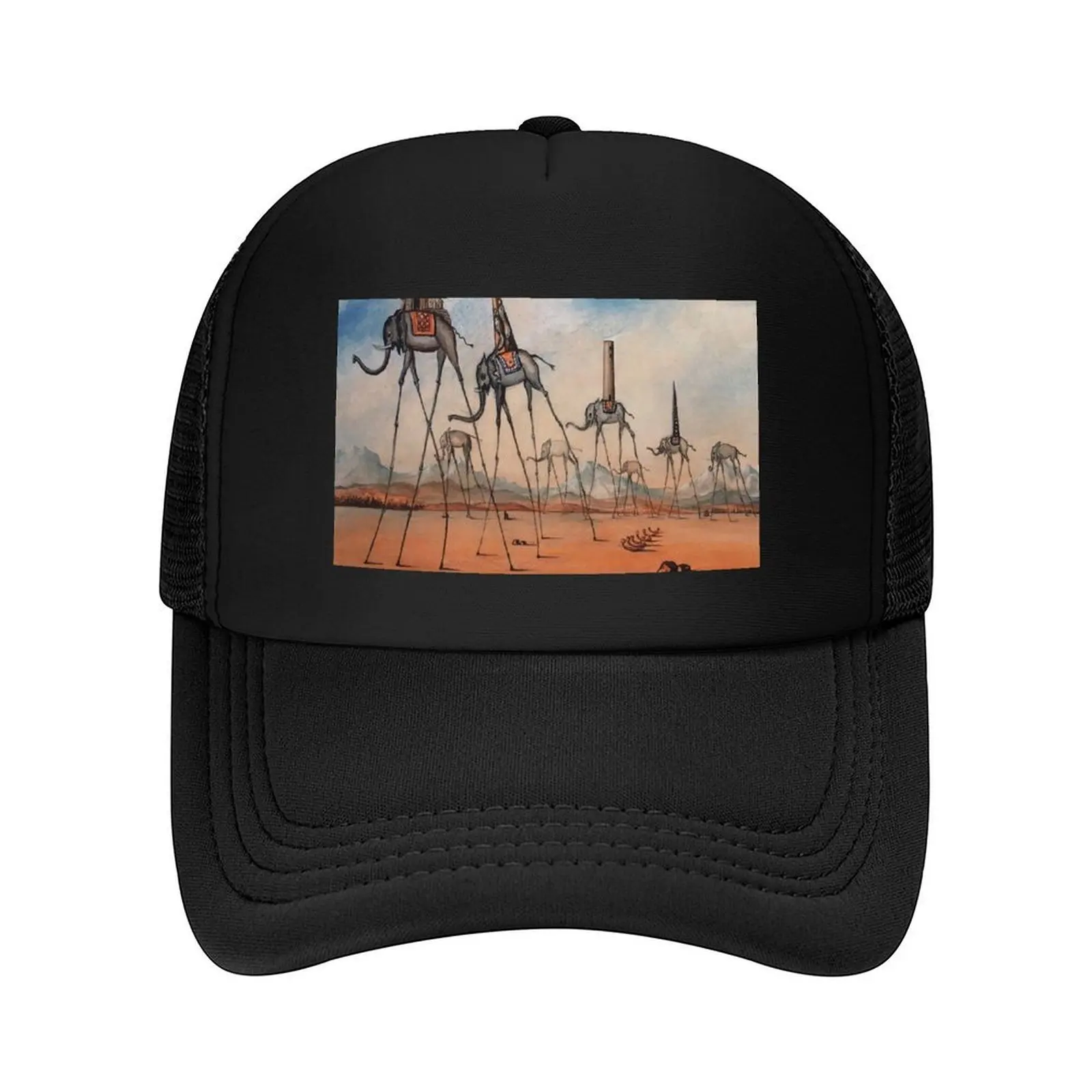 

Space Elephants Salvador Dali poster Baseball Cap party Hat Gentleman Hat tactical cap Custom Cap For Men Women's