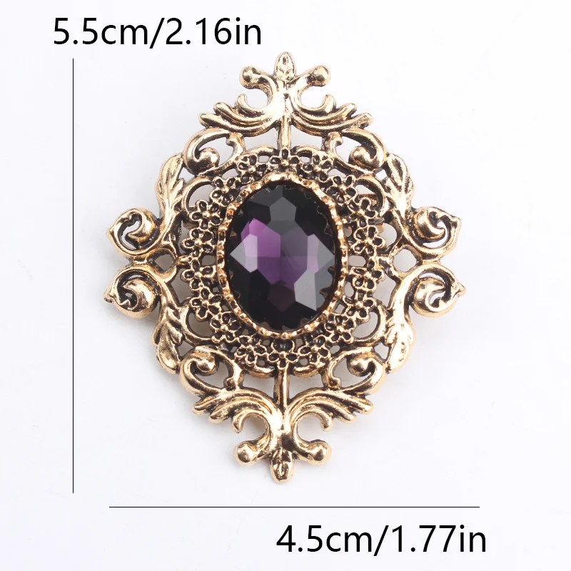 Vintage Elegant Baroque Openwork Dripping Oil Court Brooch