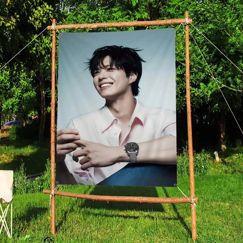 1 قطعة Kpop بارك بو اللثة الكلاسيكية DIY بها بنفسك العلم للأسرة مجموعة صور غرفة المعيشة المنزل النوم ديكور جدار ديكور فني راية