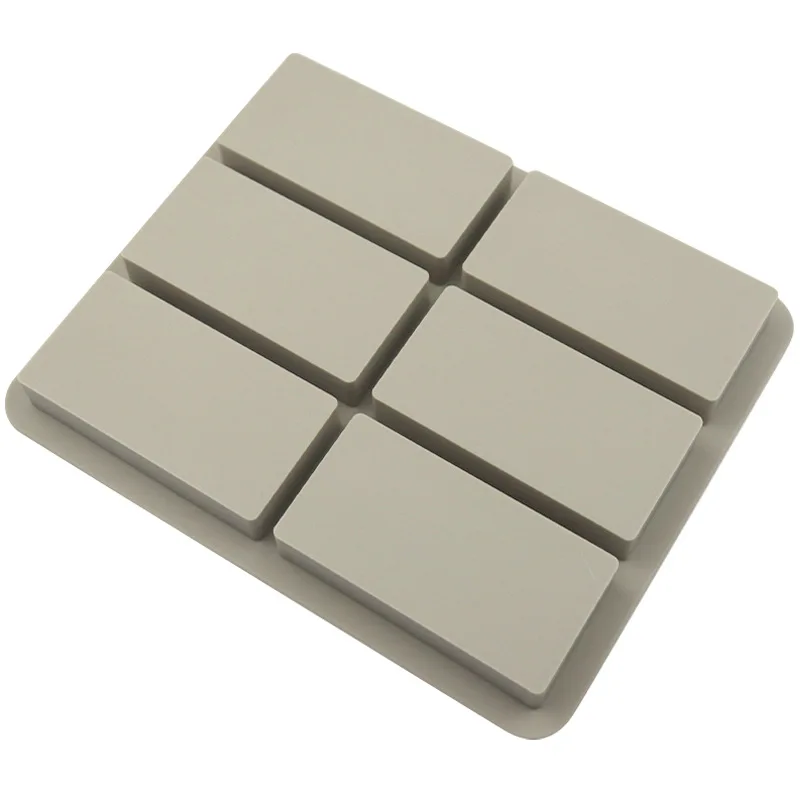 6 consecutive rectangular silicone aromatherapy plaster pendant molds, handmade wax chip molds, high temperature resistance