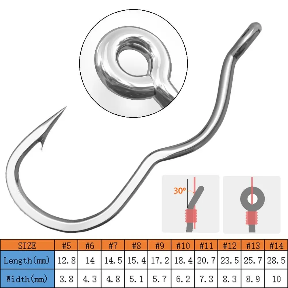 12Pcs/Pack Outdoor Sports High Carbon Steel Automatic Flip Fishhook Sharp Barbed Anti Slip Fishing Hook with Eye Fishing Tackle