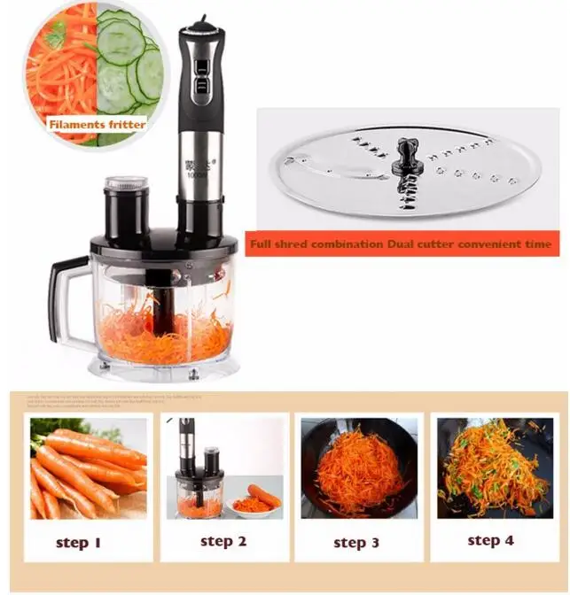 다기능 식품 가공기 전기 믹서기, 스테인리스 스틸 고기 연마기, 과일 밀크 쉐이크 믹서