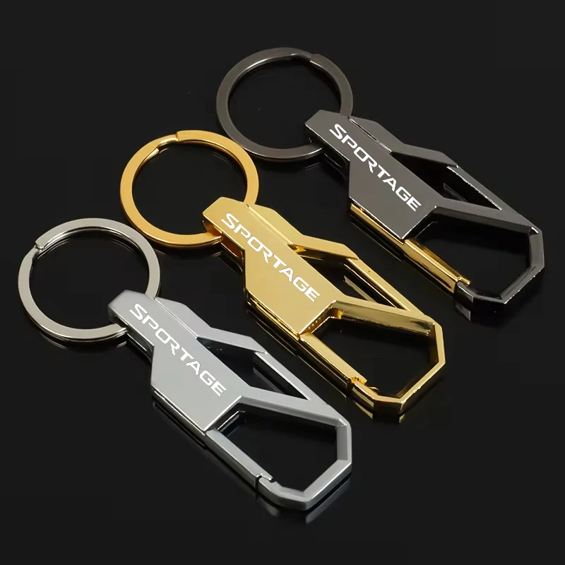 for kia Sportage  Accessories zinc alloy car key chain, Creative metal decoration, Gold key ring, Gift,