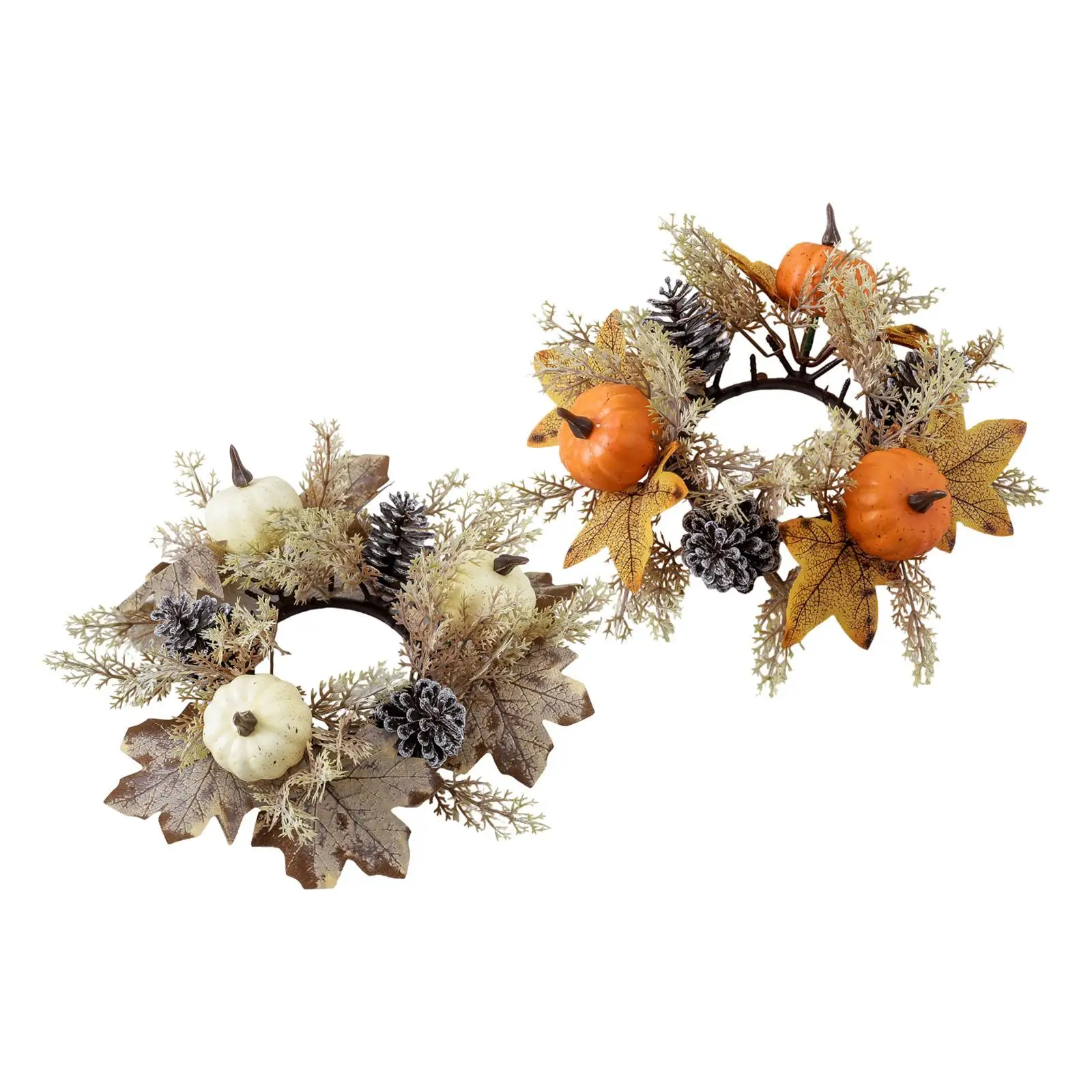 Thanksgiving kaarsring tafelblad ornament voor boerderij vakantie eetkamer