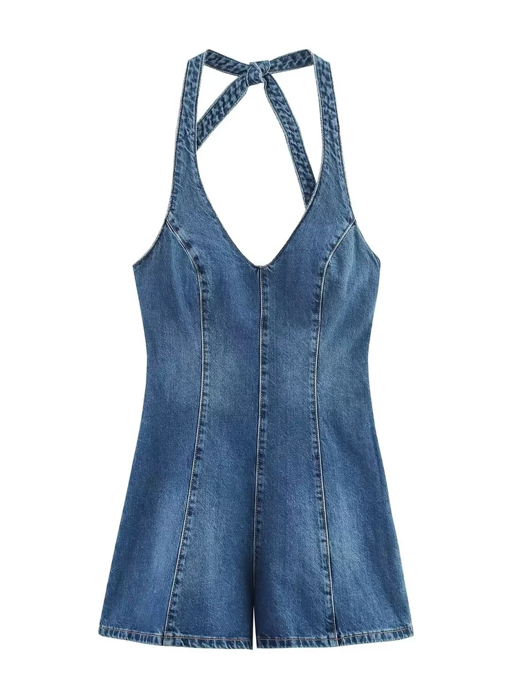 

Новые летние женские джинсовые комбинезоны 2025 года: облегающие, сексуальные, с высокой талией, длинные брюки из полиэфирного волокна