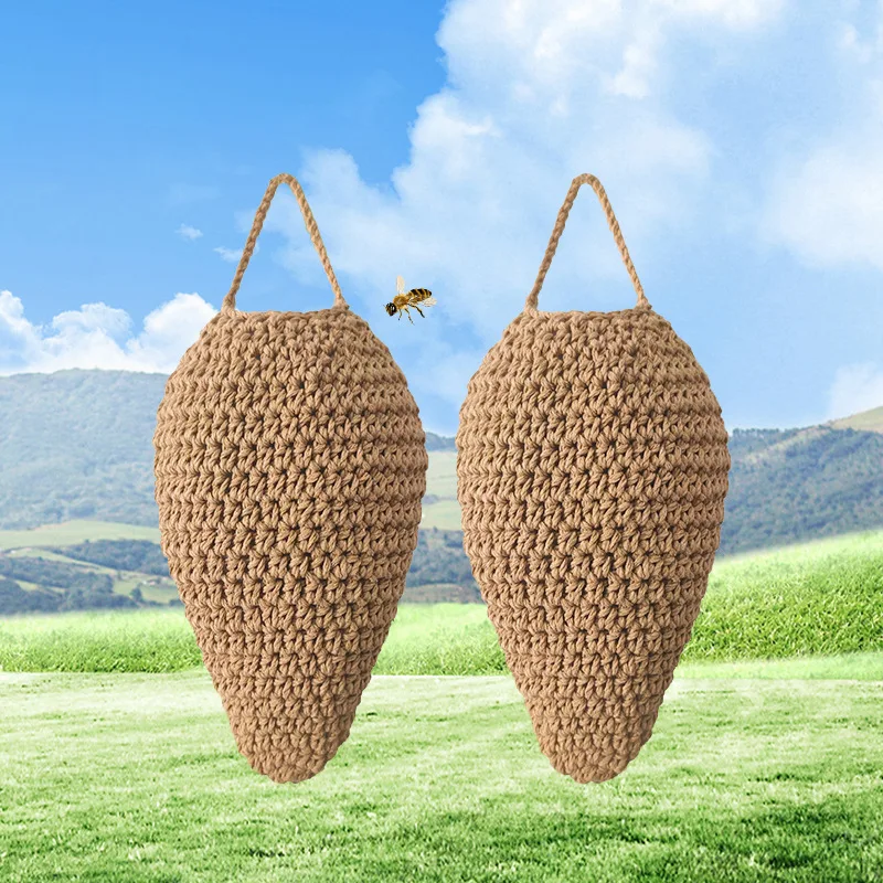CX mesh pocket, handmade crochet decorative storage kitchen fruit and vegetable strawberry pendant