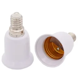 White E14 to E27 Led Lighting Lamp Holder Converter Screw Bulb Socket Adapter LED Saving Light Halogen Lamp Bases 3A 220V