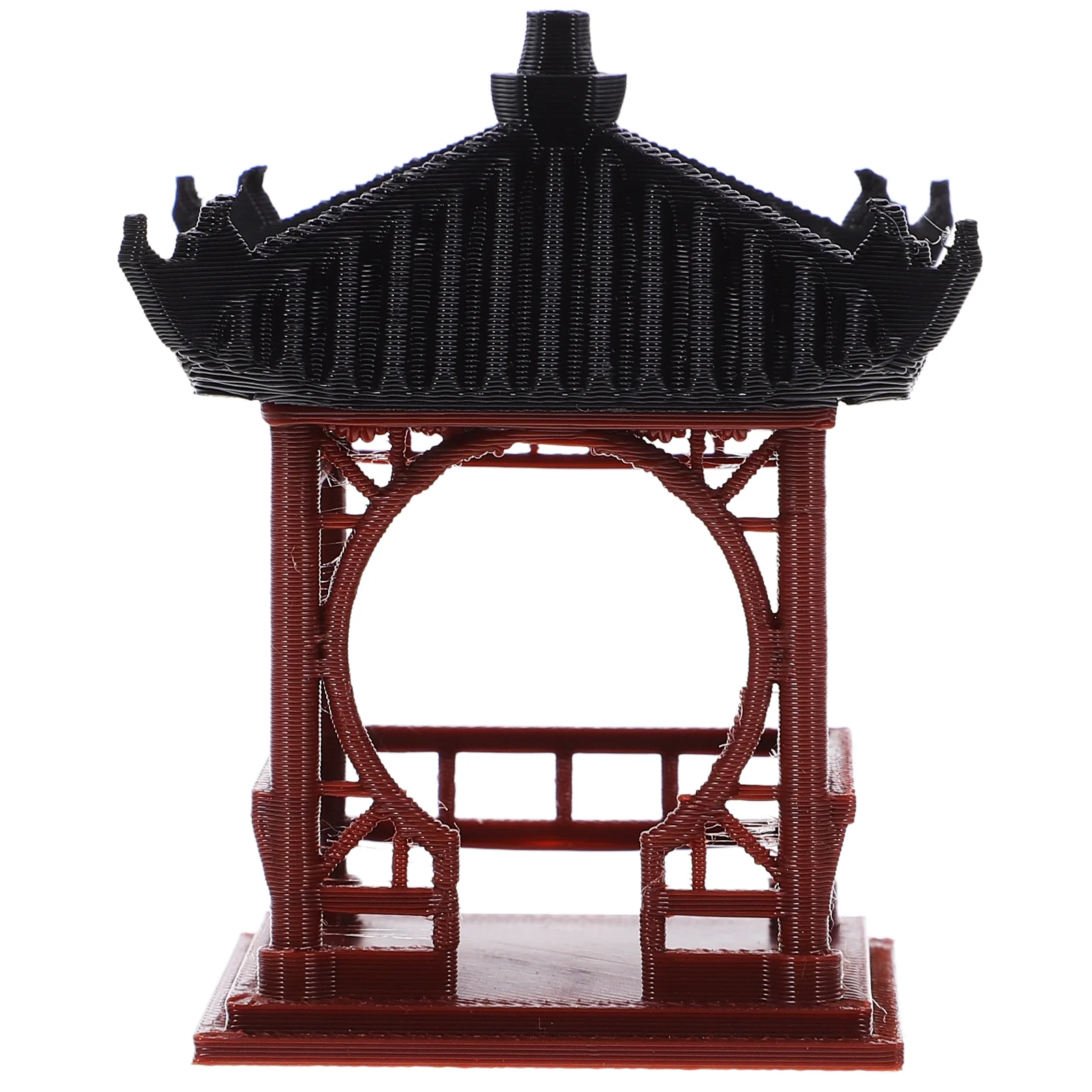 

Gazebo Bonsai Ornament Chinese Style Mini Fish Tank Decoration Abs Pavilion Statue