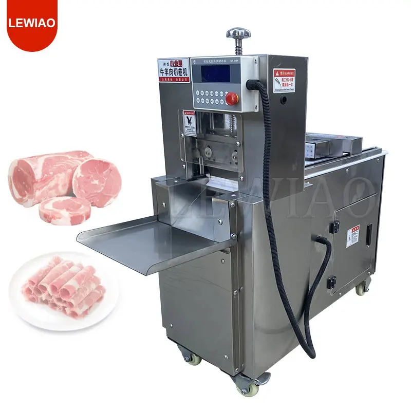 Electric Food Slicer Meat Planing Mincer Mutton Roll Freezing Beef Cutter Streaky Pork Automatic Cutting Machine