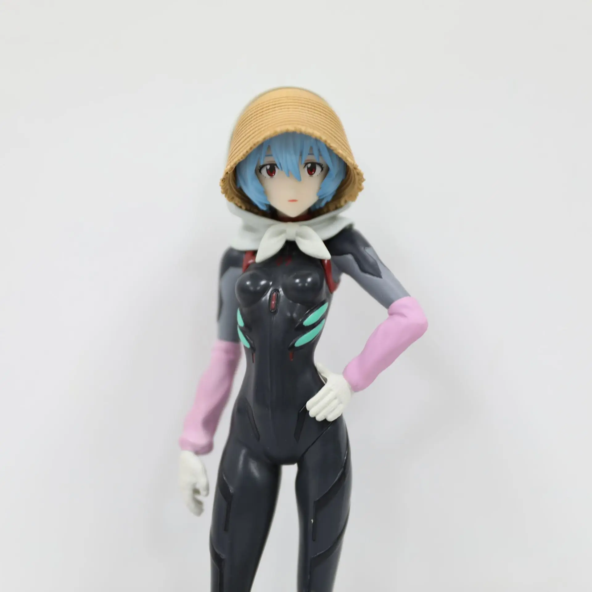 Cappello di paglia da 18CM Ayanami Rei Anime Figure EVANGELION Black Battle Suit Model Toy Combat Suit Action Figure EVA Collection Gift