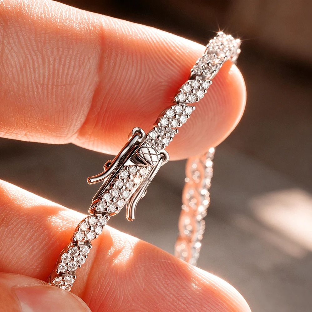 Thumbnail 3 - #65 Cheap Moissanite Tennis Bracelets Worth Buying