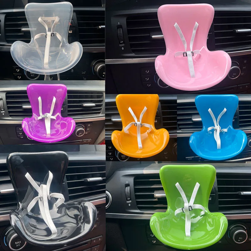 

Kawaii Labubu Idol Doll Seat Car Ornament Mini Plush Doll Safety Seat Car Air Aromatreatment Decoration Accessories