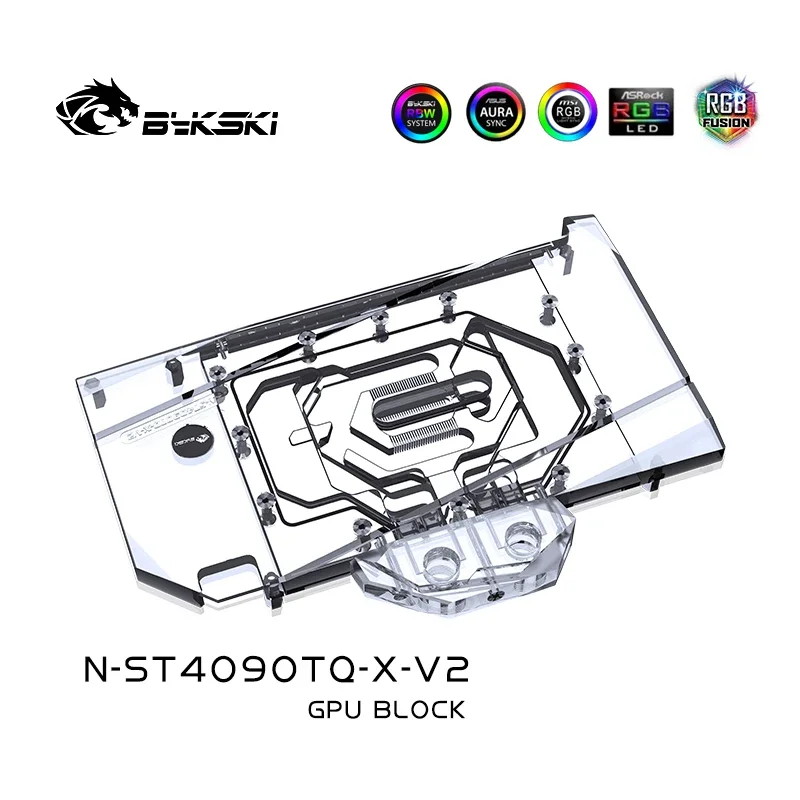 Bykski N-ST4090TQ-X-V2 GPU 블록 ZOTAC RTX4090 트리니티 OC/AMP 익스트림 AIRO /Manli RTX 4090 갈라르도 비디오 카드 수냉용