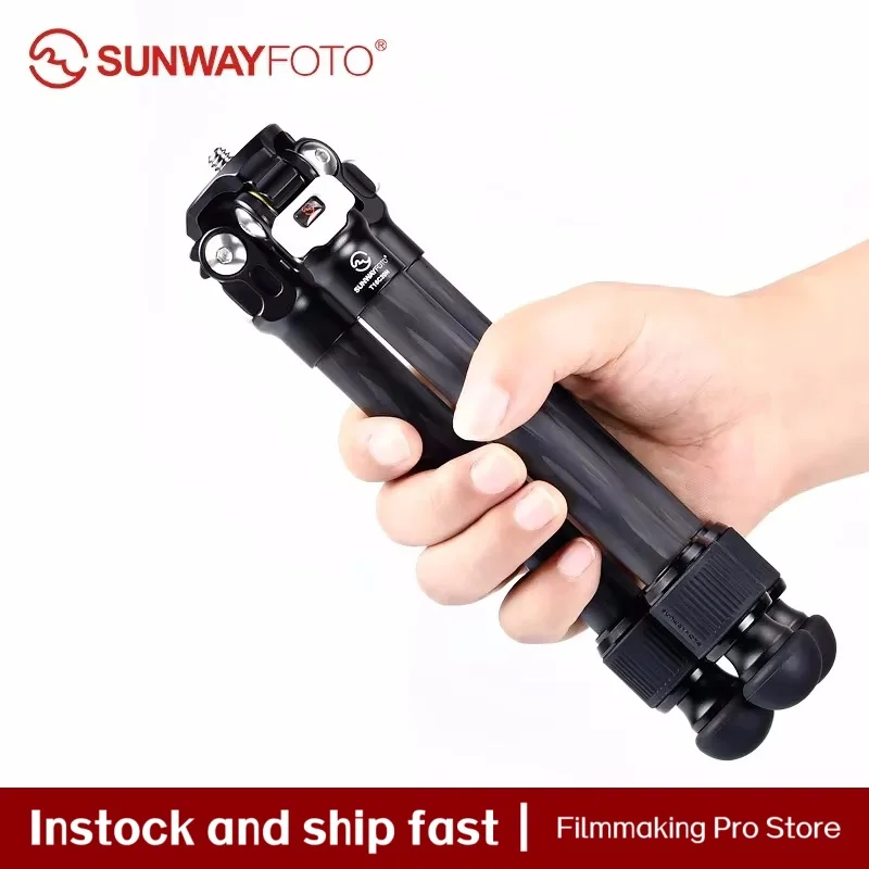 

SUNWAYFOTO Мини-настольный штатив из углеродного волокна для беззеркальной зеркальной камеры и мобильного телефона с мини-штативом с шаровой головкой