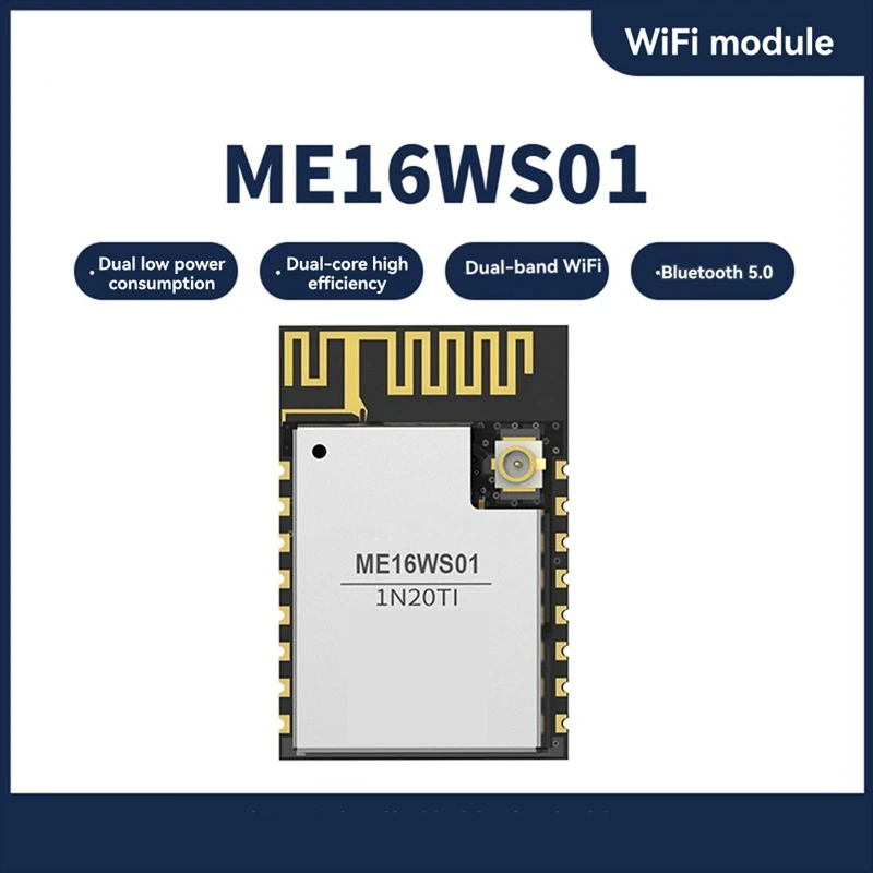 MinewSemi Bluetooth + WiFi Module ME16WS01 High-Performance Dual-Core Supports WiFi AP STA Mode 2MB Flash Module-ABLL