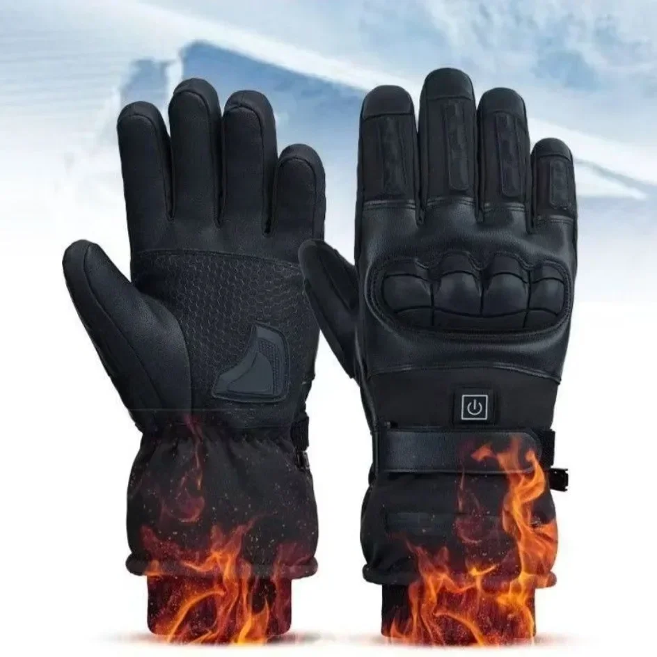 Beheizte Motorradhandschuhe für Herren, taktische Winterhandschuhe, Fahrradzubehör, Skiausrüstung, Fahrradzubehör, warm, Radfahren – Detail 6