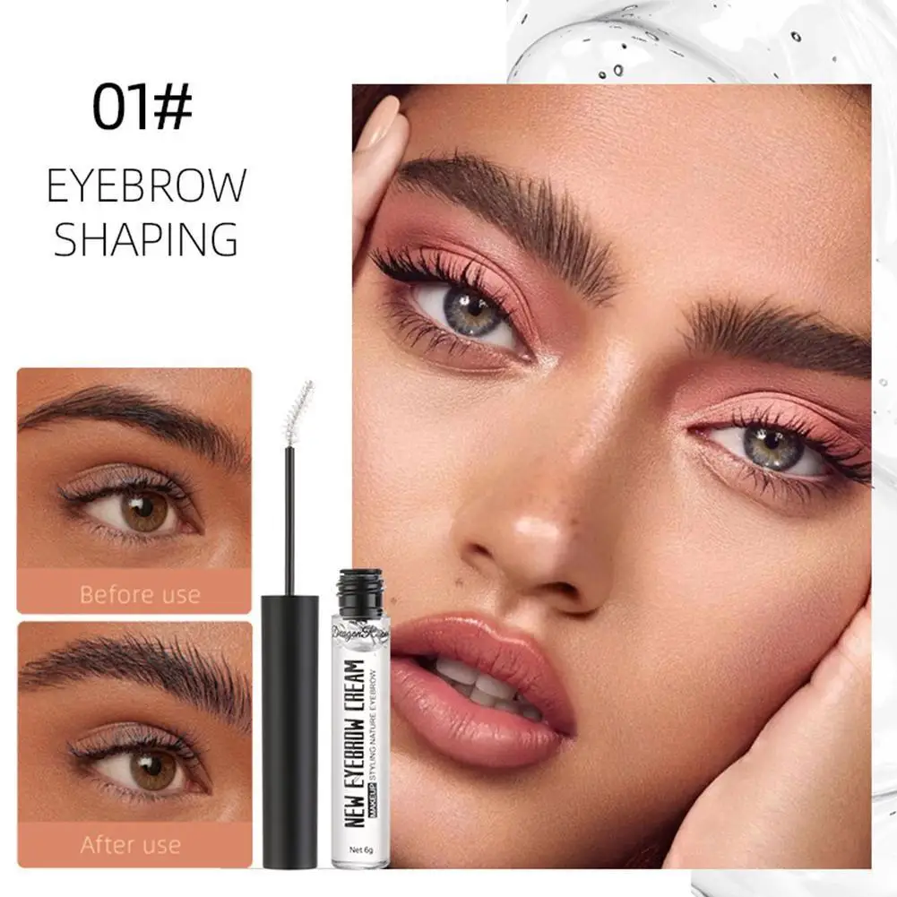 1pc Eyebrow Styling Gel Makeup Beginners Eyebrow Gel Tinted Fixer Waterproof And Sweatproof Colorless Eyebrow Transparent