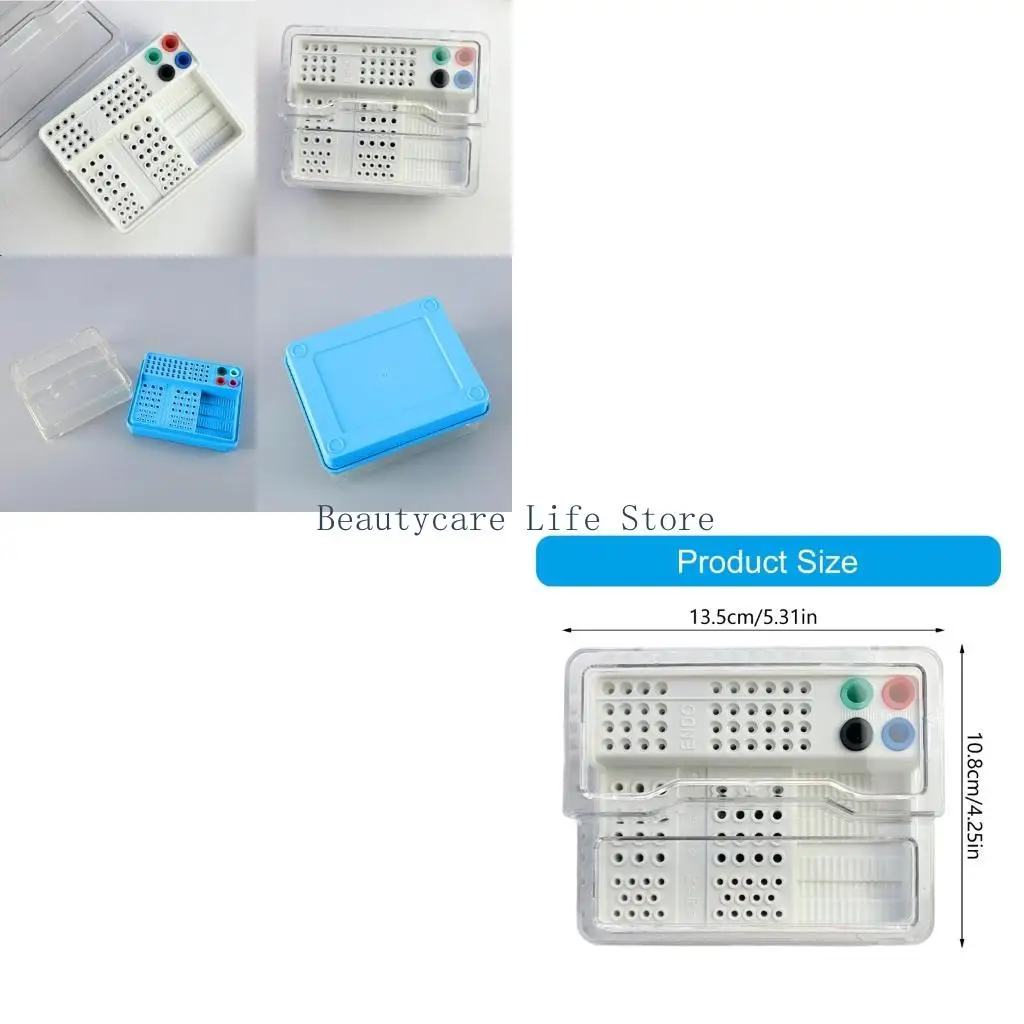 652C Multifunctional Dental Bur Holder Feature Build in Rack and Clear Cover for Sterilizable Organization in Dental Setting