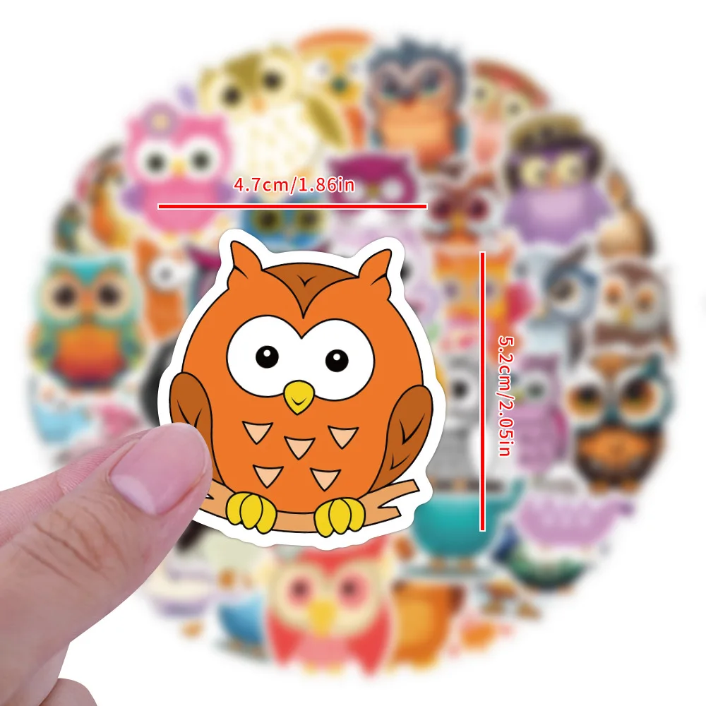 60Pcs Owl Stickers For Suitcase Skateboard Laptop Luggage Phone Car Styling DIY Decal Pegatinas