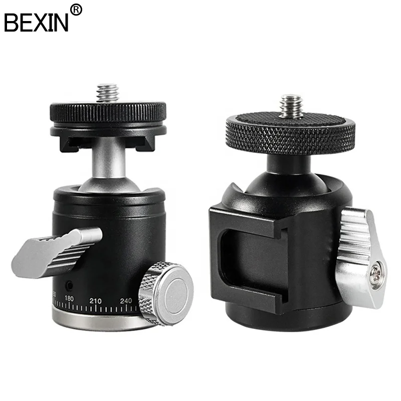 BEXIN Cold Shoe Mini Stativ Kugelkopf Leichter Adapter für DSLR DV-Kameras Flash Monopad